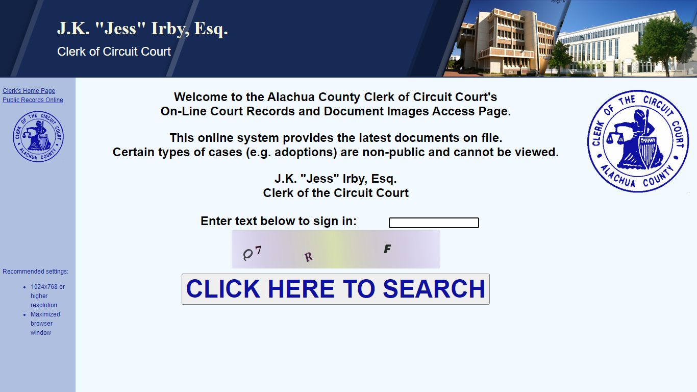 Court Records - Alachua County